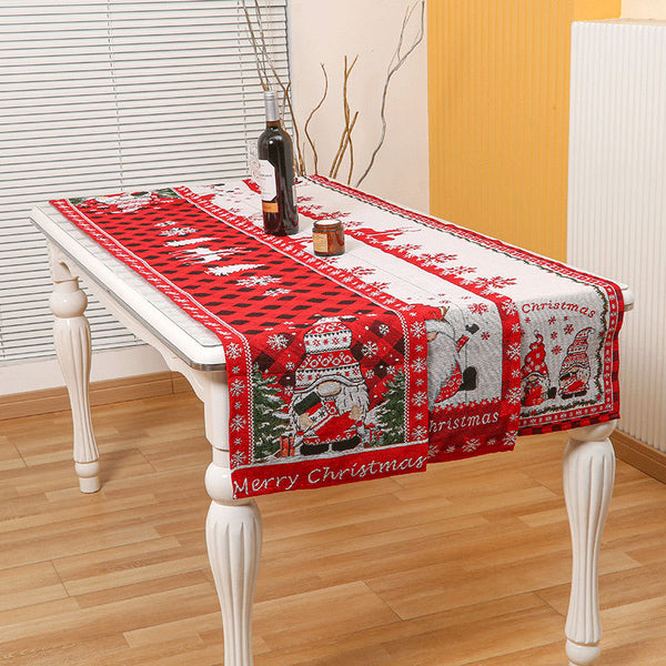 Christmas decorations, home decor, Christmas tablecloths, table flags