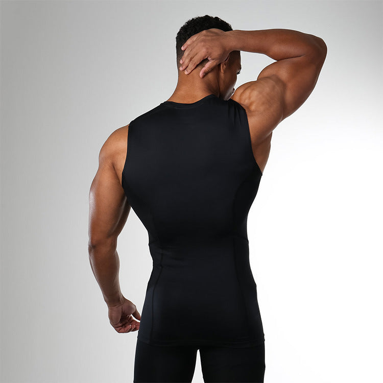 Fashionable Men's Summer Slim-Fit Running Training Compression ShirtBreathable Moisture-Wicking Quick-Dry Sport Wear
