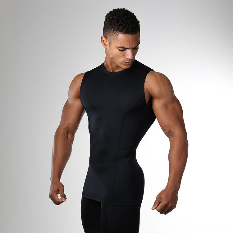 Fashionable Men's Summer Slim-Fit Running Training Compression ShirtBreathable Moisture-Wicking Quick-Dry Sport Wear