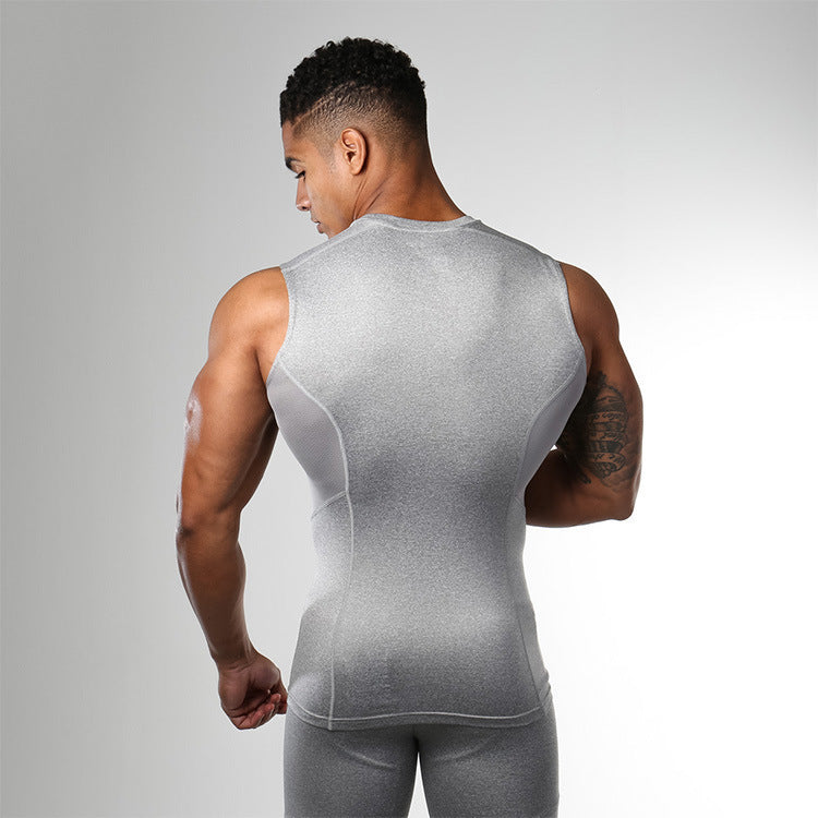 Fashionable Men's Summer Slim-Fit Running Training Compression ShirtBreathable Moisture-Wicking Quick-Dry Sport Wear